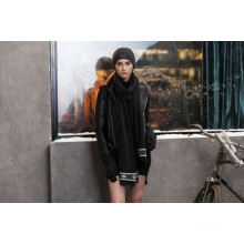 2016 New Style Best Sell Warm Popular Lady Fashion Black Scarf
